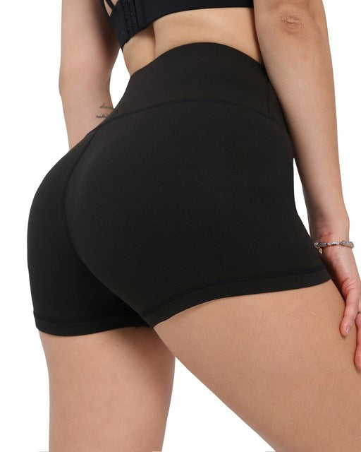 Black Seamless Workout Shorts