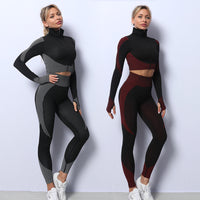 Seamless Gym Outfit 3PCS Set