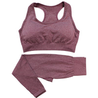 Yoga high waisted pants and crop top.