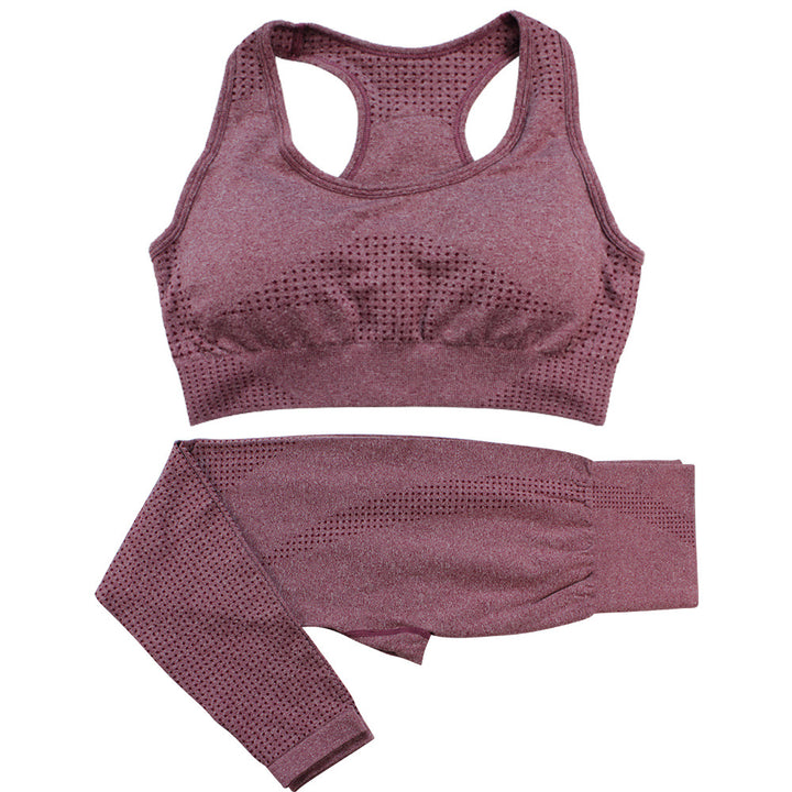 Yoga high waisted pants and crop top.