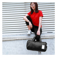 Waterproof PU Leather Sports Gym Bag
