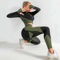 Seamless Gym Outfit 3PCS Set
