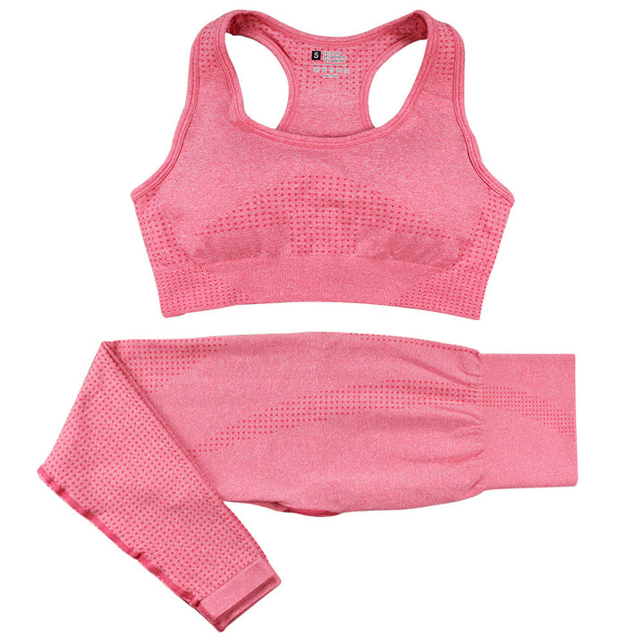 Yoga high waisted pants and crop top.