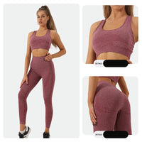 Yoga high waisted pants and crop top.