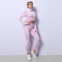 Seamless Gym Outfit 3PCS Set