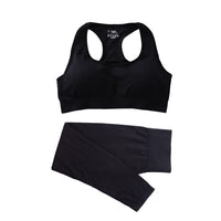 Yoga high waisted pants and crop top.