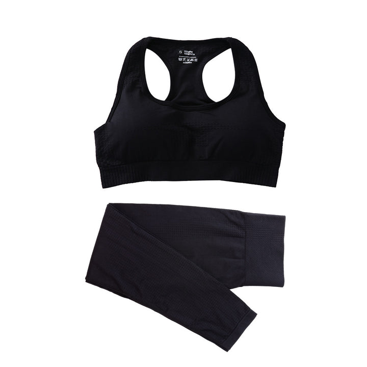 Yoga high waisted pants and crop top.