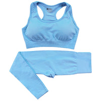 Yoga high waisted pants and crop top.