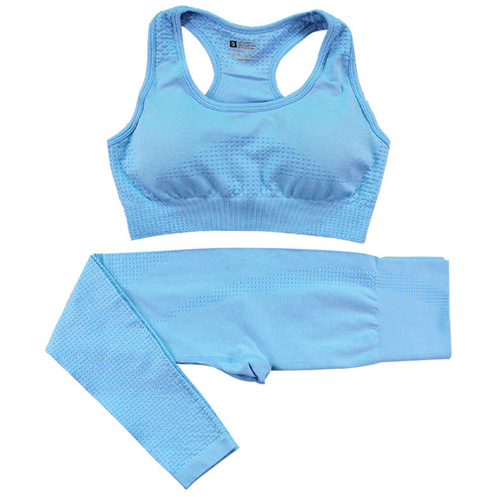 Yoga high waisted pants and crop top.
