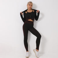 Seamless Gym Outfit 3PCS Set