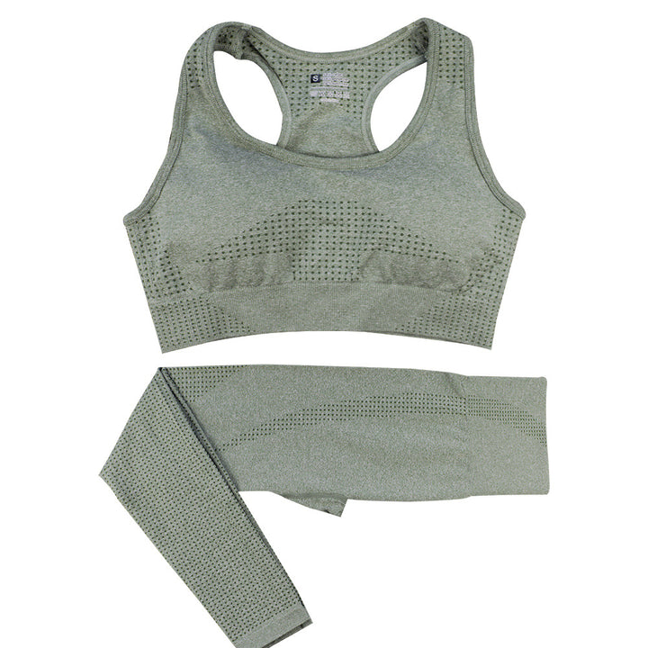 Yoga high waisted pants and crop top.