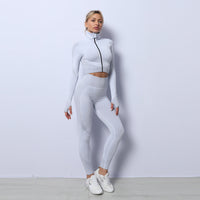 Seamless Gym Outfit 3PCS Set