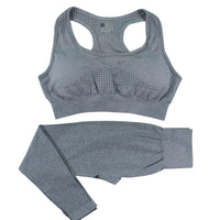 Yoga high waisted pants and crop top.
