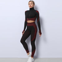 Seamless Gym Outfit 3PCS Set