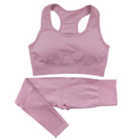Yoga high waisted pants and crop top.