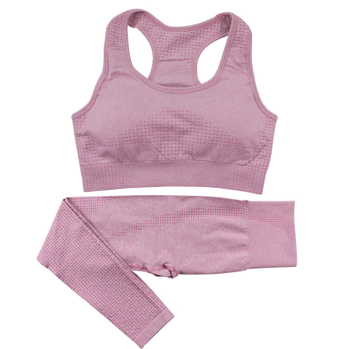Yoga high waisted pants and crop top.